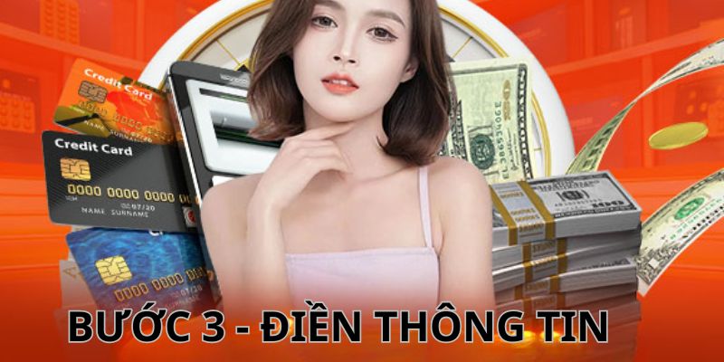 Hội viên điền thông tin theo quy định của quá trình rút tiền Kubet